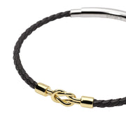 Mabina Bracciale in lab leather e nodo centrale 534144